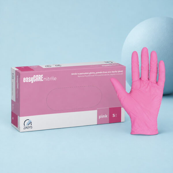 ZARYS easyCARE nitrilhandsker, pudderfri, S, pink - Billede 2