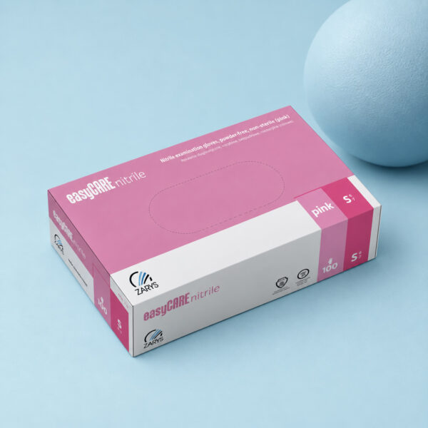 ZARYS easyCARE nitrilhandsker, pudderfri, S, pink - Billede 3